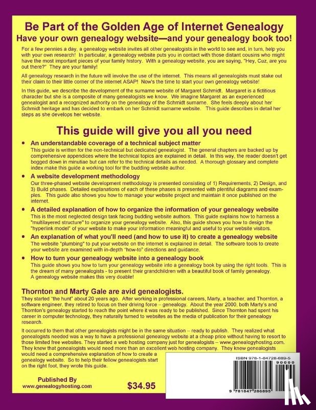 Gale, Thornton and Marty - Getting Started on Your Genealogy Website