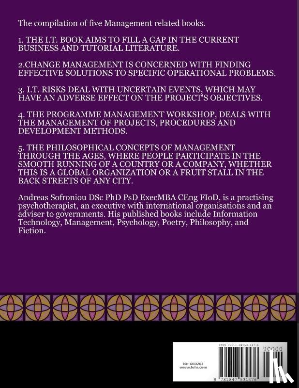 EurIng, Laird, Sofroniou, Dr. Andreas - Management of I.T., Changes, Risks, Workshops, Epistemology.