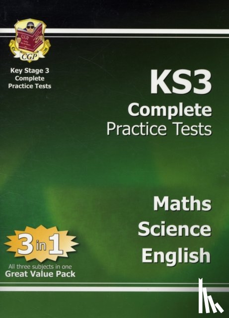 CGP Books - KS3 Complete Practice Tests - Maths, Science & English