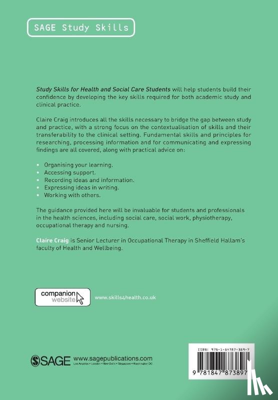 Craig, Claire - Study Skills for Health and Social Care Students