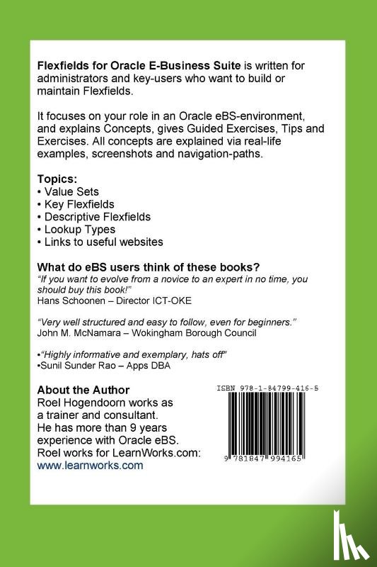 Hogendoorn, Roel, LearnWorks.com - Flexfields for Oracle E-Business Suite