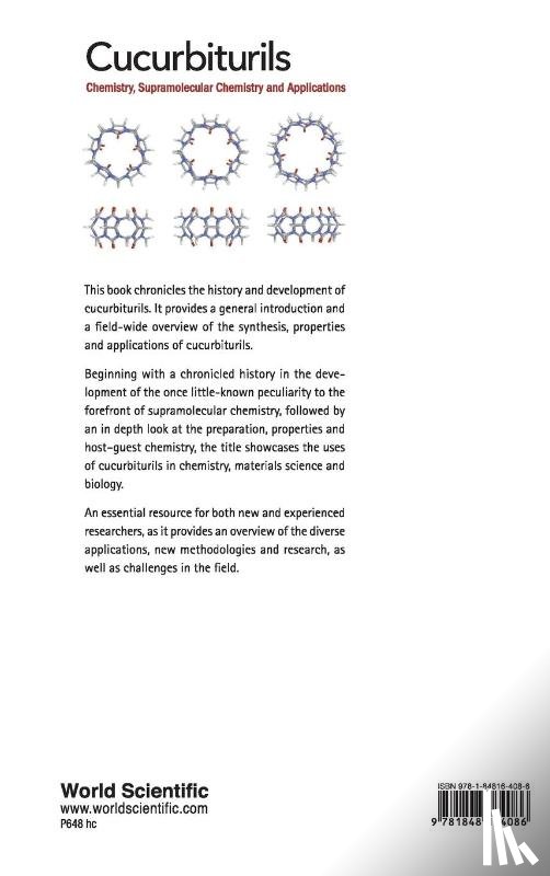 Kim, Kimoon (Pohang Univ Of Sci & Tech, Murray, James (Institute Of Basic Science, Selvapalam, Narayanan (Pohang Univ Of Sci & Tech, Ko, Young Ho (Pohang Univ Of Sci & Tech - Cucurbiturils: Chemistry, Supramolecular Chemistry And Applications
