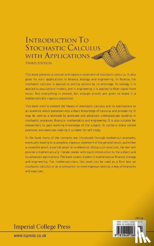 Klebaner, Fima C (Monash Univ - Introduction To Stochastic Calculus With Applications (Third Edition)
