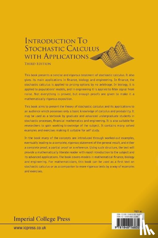 Klebaner, Fima C (Monash Univ - Introduction To Stochastic Calculus With Applications (Third Edition)