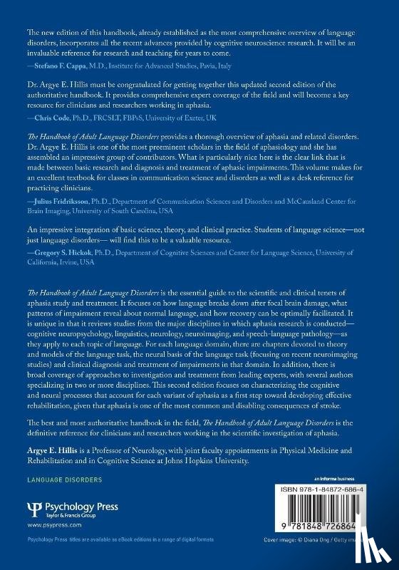  - The Handbook of Adult Language Disorders