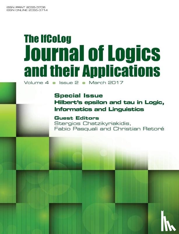  - Ifcolog Journal of Logics and their Applications. Hilbert's epsilon and tau in Logic, Informatics and Linguistics