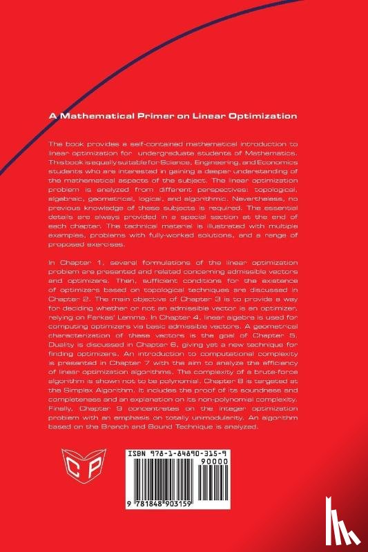 Gomes, Diogo, Sernadas, Amilcar, Sernadas, Cristina - A Mathematical Primer on Linear Optimization