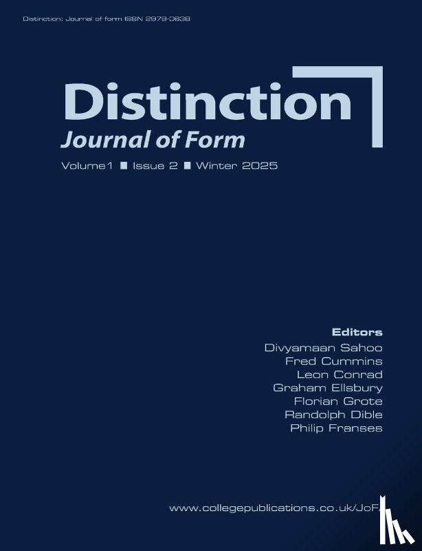  - Distinction. Journal of Form. Volume 1, Issue 2, Winter 2025