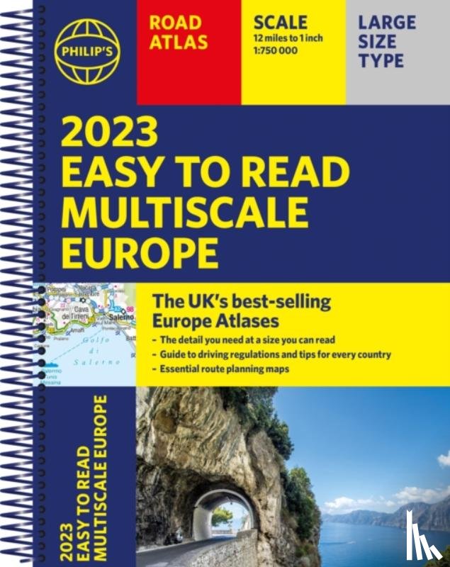 Philip's Maps - 2023 Philip's Easy to Read Multiscale Road Atlas Europe