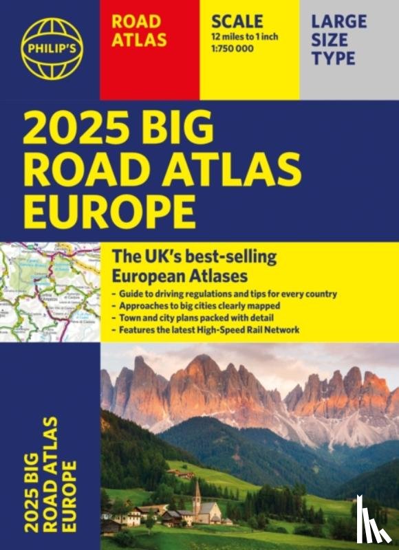 Philip's Maps - 2025 Philip's Big Road Atlas of Europe