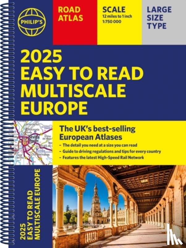 Philip's Maps - 2025 Philip's Easy to Read Multiscale Road Atlas Europe