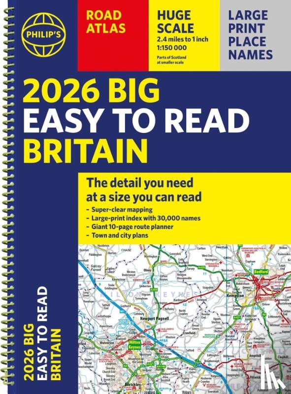 Philip's Maps - 2026 Philip's Big Easy to Read Britain Road Atlas