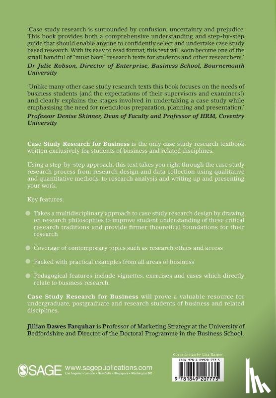 Farquhar, Jillian Dawes - Case Study Research for Business