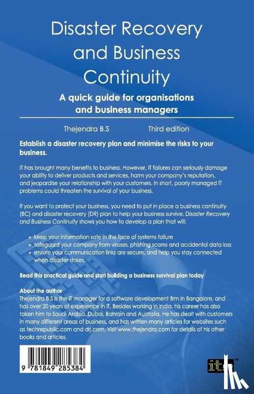 Thejendra BS - Disaster Recovery and Business Continuity