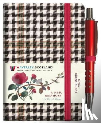 Scotland, Waverley - A Red, Red Rose Tartan Notebook (mini with pen) (Burns check tartan)