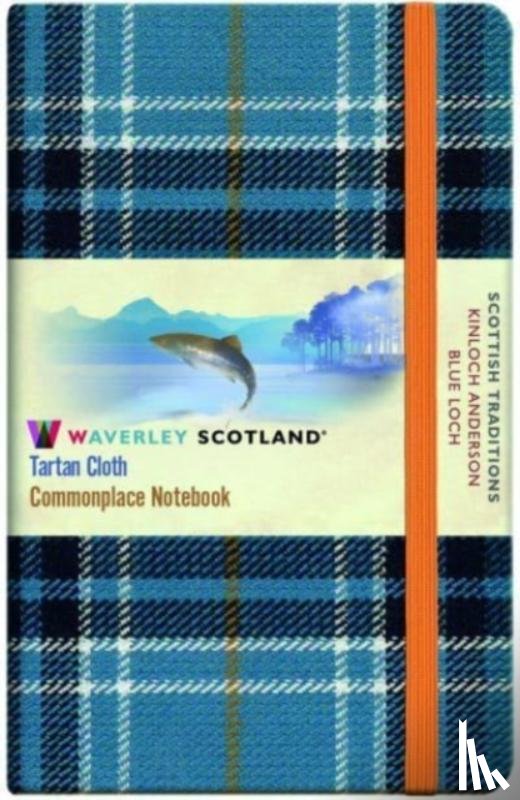  - The Blue Loch Tartan: Pocket: 14 x 9cm - Waverley Scotland Tartan Cloth Commonplace Notebook/Journal