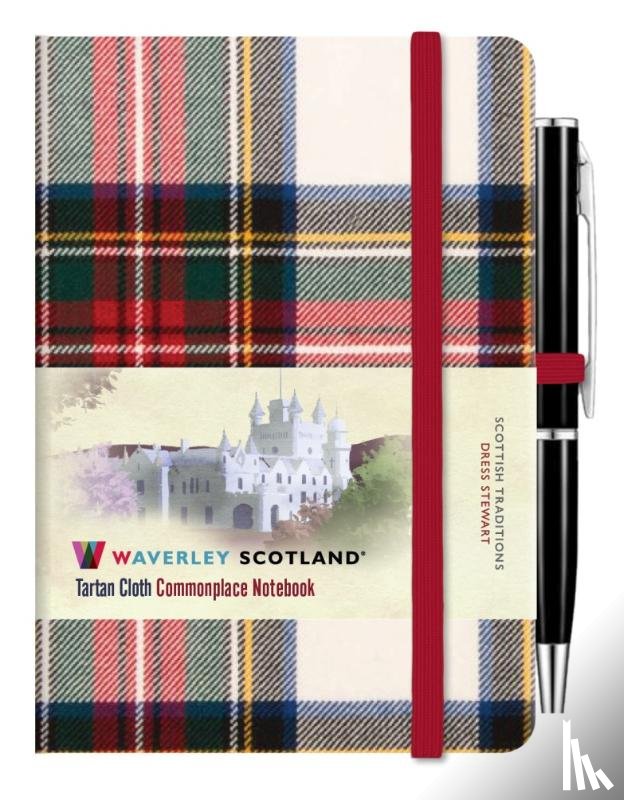 Scotland, Waverley - Waverley Commonplace Notebooks:Dress Stewart Tartan Mini Notebook with Pen (10.5 x 7cm)