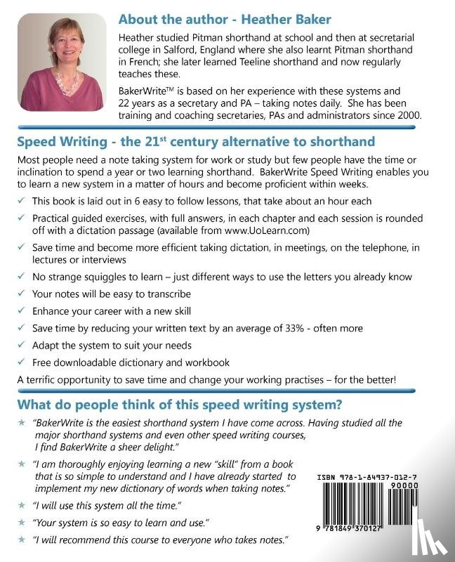 Baker, Heather - Speed Writing, the 21st Century Alternative to Shorthand (Easy 4 Me 2 Learn)