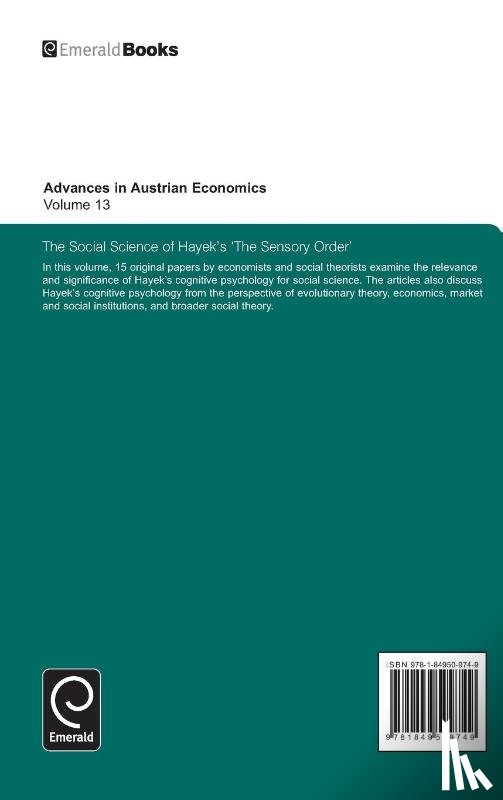  - The Social Science of Hayek's The Sensory Order