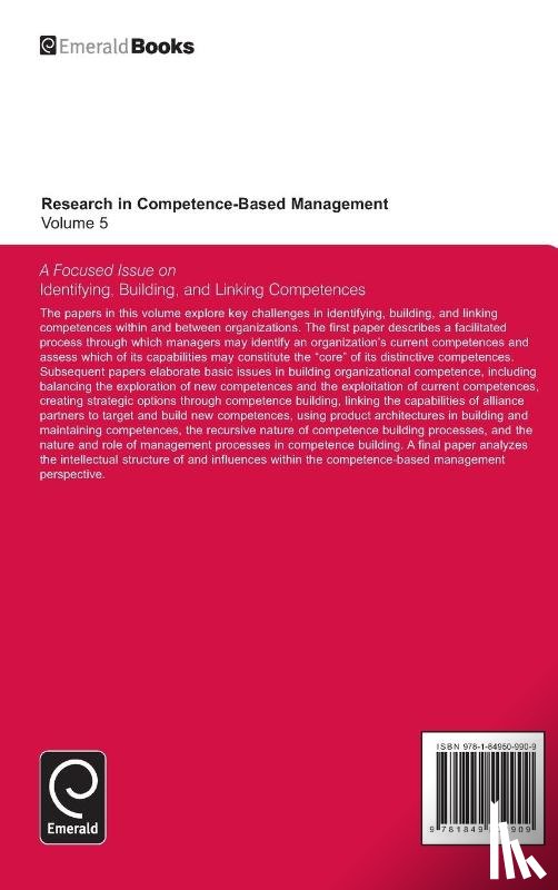  - A Focused Issue on Identifying, Building and Linking Competences