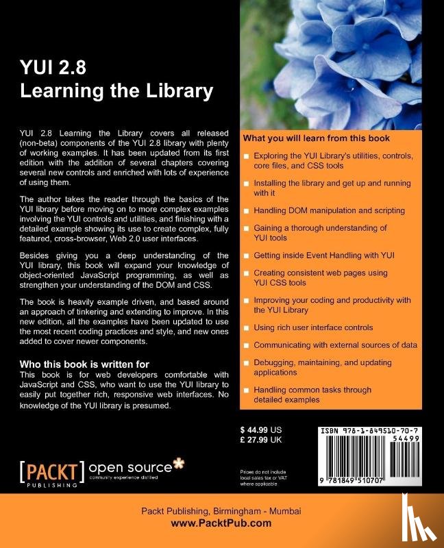 Barreiro, Daniel, Wellman, Dan - YUI 2.8: Learning the Library