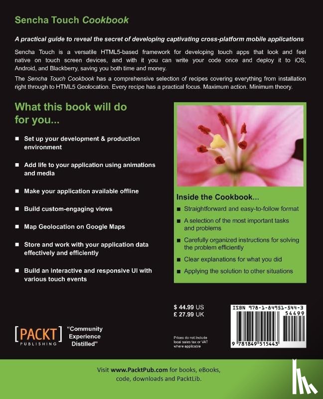 Kumar, Ajit - Sencha Touch Cookbook