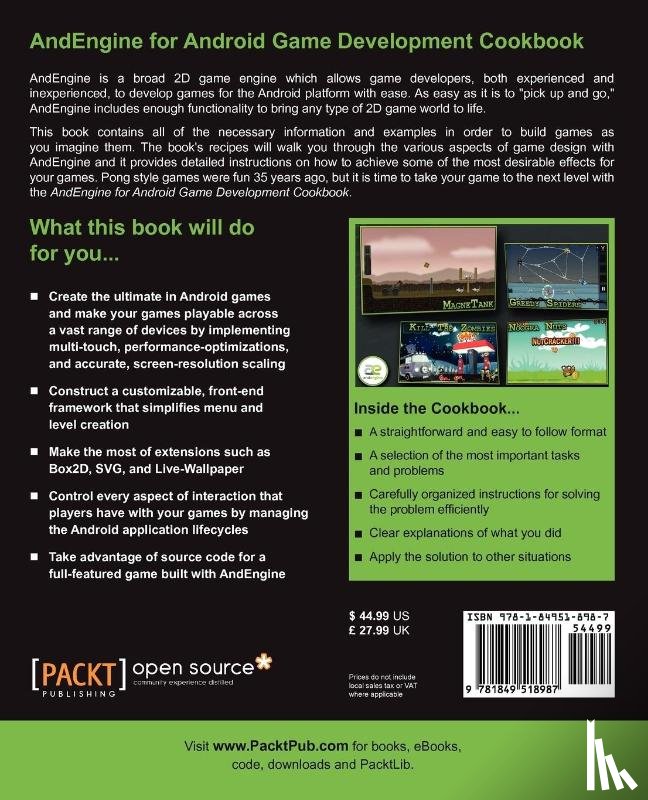 Schroeder, Jayme, Broyles, Brian - AndEngine for Android Game Development Cookbook