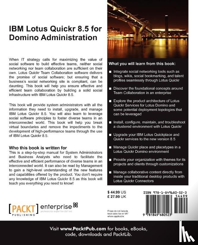 Brooks, Keith, Byrd, David, Harper, Mark - IBM Lotus Quickr 8.5 for Domino Administration