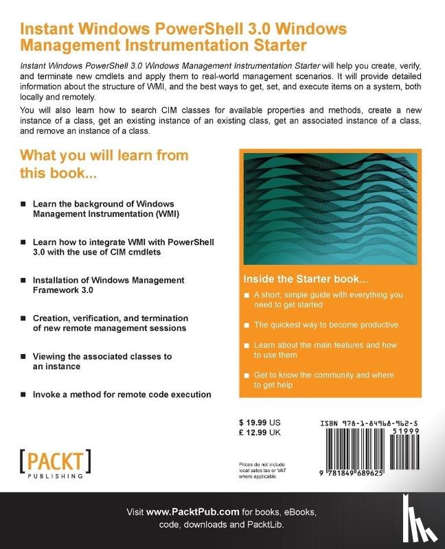 Blawat, Brenton J.W. - Instant Windows Powershell 3.0 Windows management instrumentation starter
