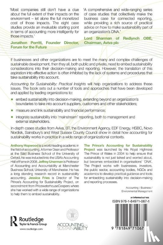  - Accounting for Sustainability