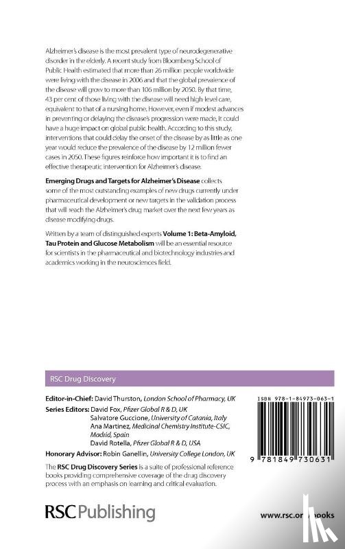  - Emerging Drugs and Targets for Alzheimer's Disease