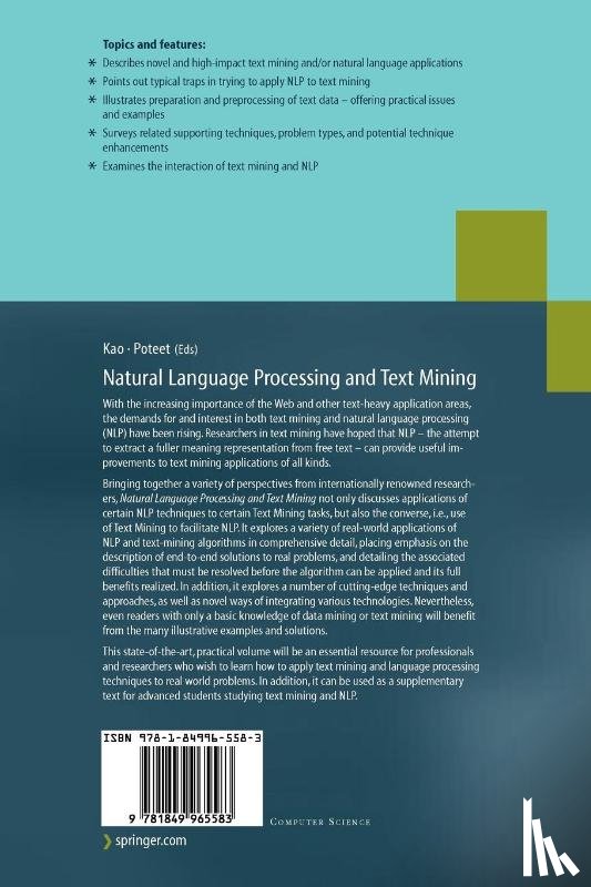 Anne Kao, Steve R. Poteet - Natural Language Processing and Text Mining