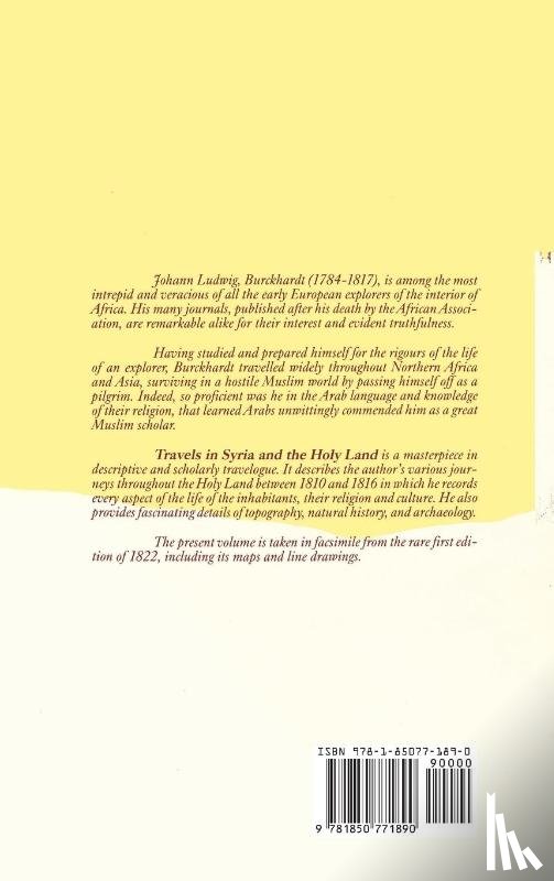 Burckhardt, Johann Ludwig, Association for Promoting the Discovery of the Interior Parts of Africa - Travels in Syria and the Holy Land