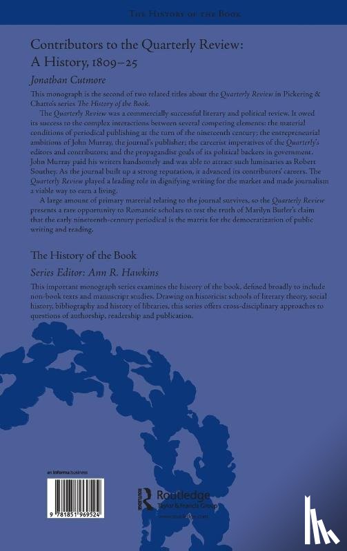 Cutmore, Jonathan - Contributors to the Quarterly Review