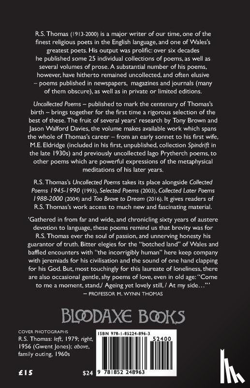 Thomas, R. S. - Uncollected Poems