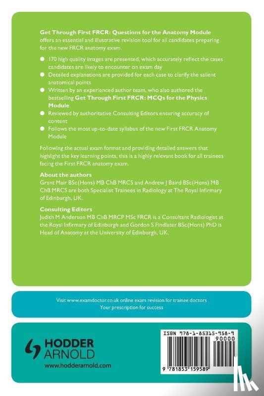 Mair, Grant, Baird, Andrew, Anderson, Judith, Findlater, Gordon - Get Through First FRCR: Questions for the Anatomy Module