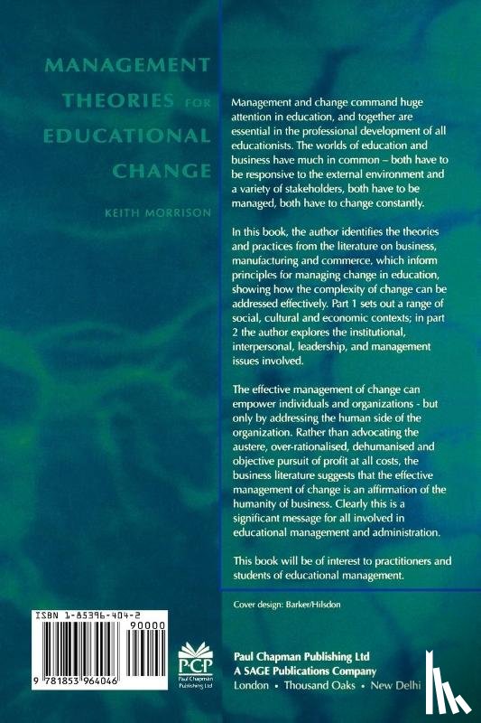 Morrison, Keith - Management Theories for Educational Change