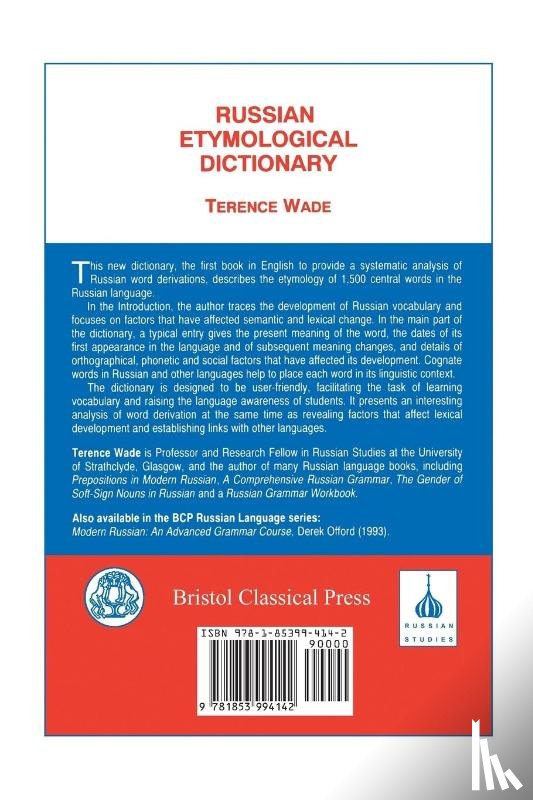 Wade, Terence - Russian Etymological Dictionary