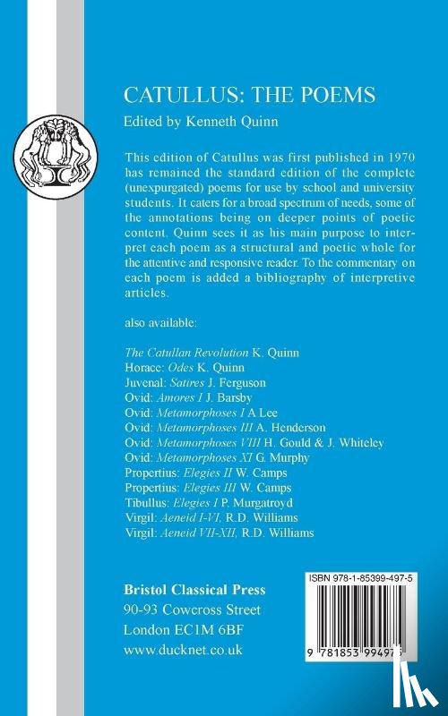 Catullus, Gaius Valerius - Catullus: Poems