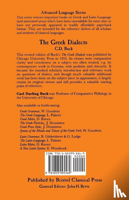 Buck, Carl D. - The Greek Dialects