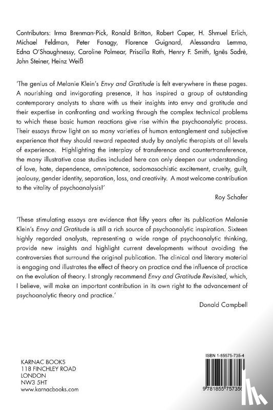  - Envy and Gratitude Revisited