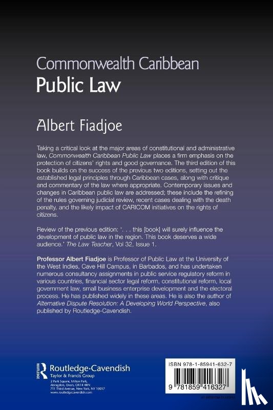 Fiadjoe, Albert - Commonwealth Caribbean Public Law