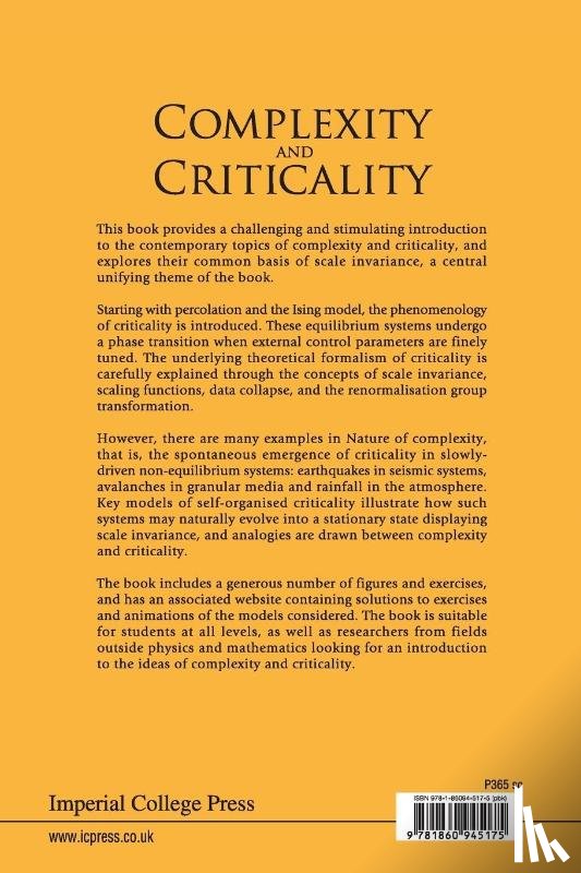Christensen, Kim (Imperial College London, Moloney, Nicholas R (London Mathematical Lab - Complexity And Criticality