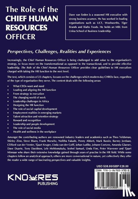  - The role of the chief human resources officer