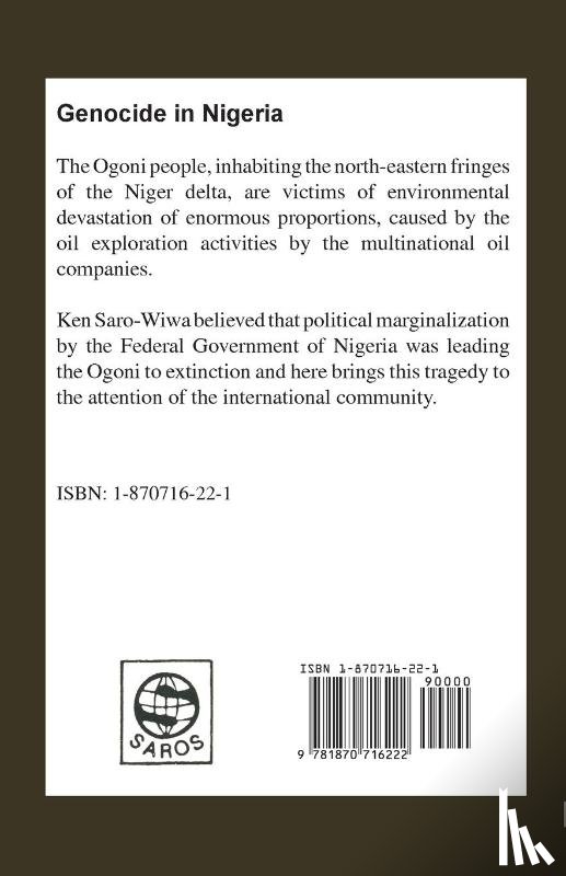 Saro-Wiwa, Ken - Genocide in Nigeria