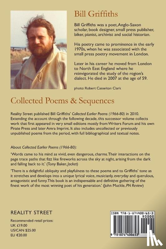 Griffiths, Bill - Collected Poems & Sequences (1981-91)