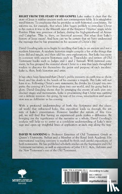 Gooding, Dr David - According to Luke