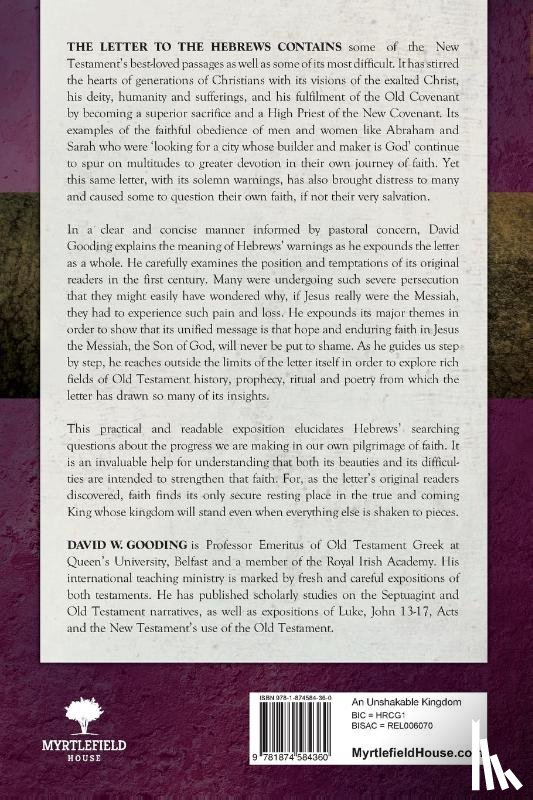 Gooding, Dr David - An Unshakeable Kingdom