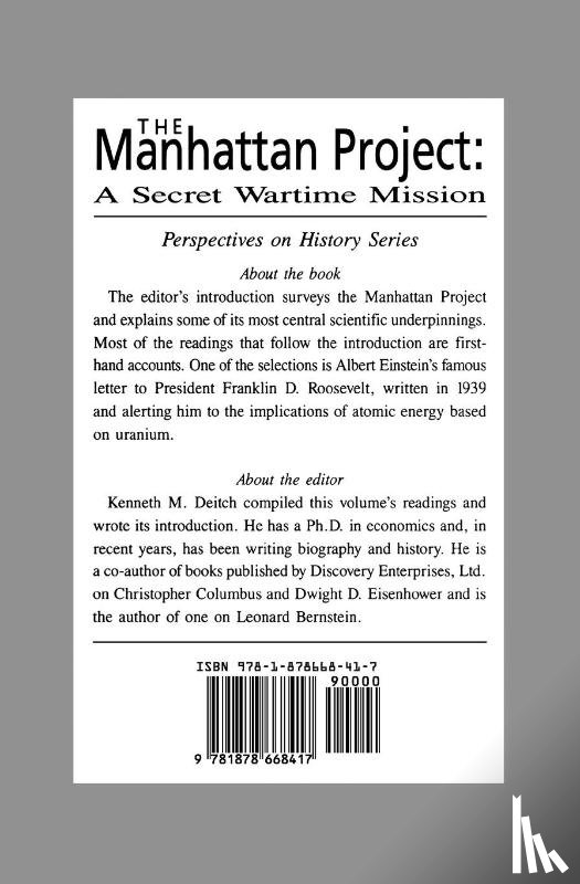  - The Manhattan Project: A Secret Wartime Mission
