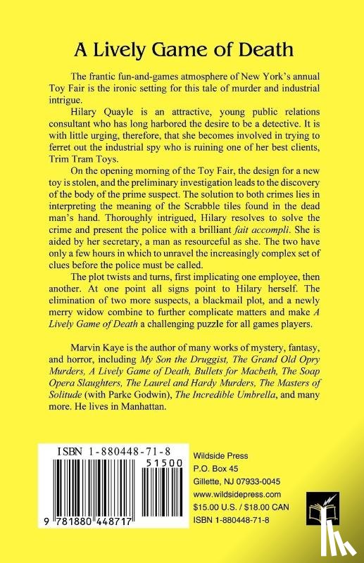 Kaye, Marvin - A Lively Game of Death